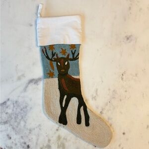 Reindeer Holiday Stocking - Multicolor